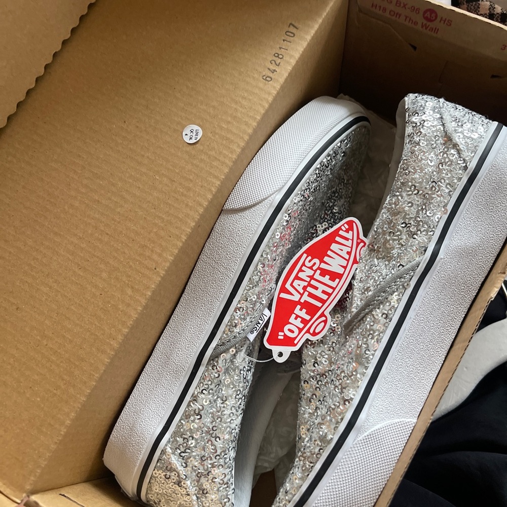 Micro-sequin Vans NWT